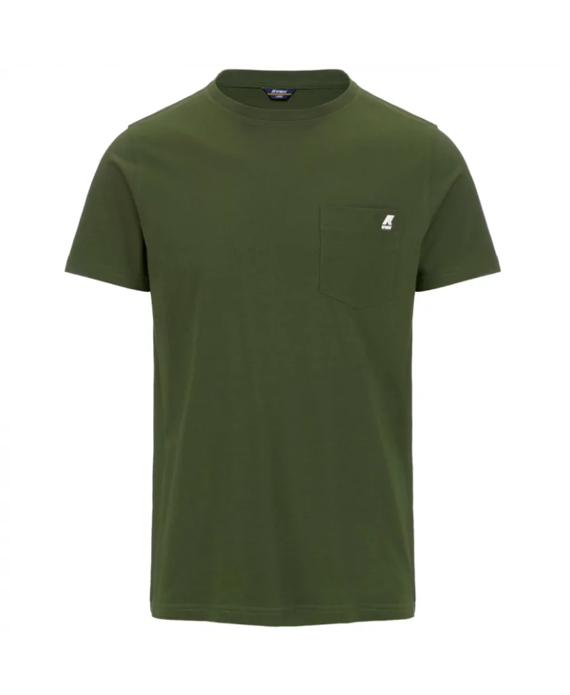 Acheter K-Way Tshirt Homme En Coton Kway Sigur Green Cypress K00ai30t -K00AI30 H11 à 50,00 €