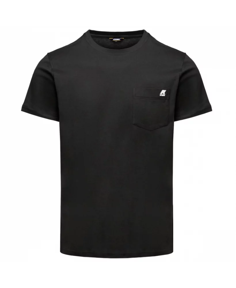 K-Way T-shirt Homme En Coton Sigur Black Pure K00AI30 - K00AI30 USY - Vertigo
