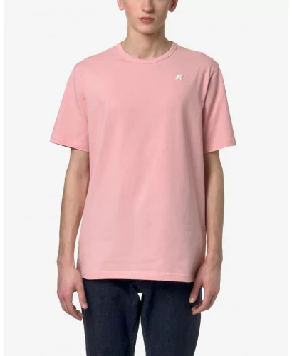 Acheter K-Way T-shirt Kway Col Rond En Coton Adame Stretch Pink Powder K8131UW - K8131UW W7C