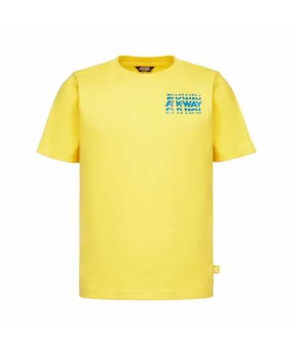 Acheter K-Way T-shirt manches courtes K-way enfant P. ODOM MULTIPLE LOGO Yellow Sunstruck - K41268W X27