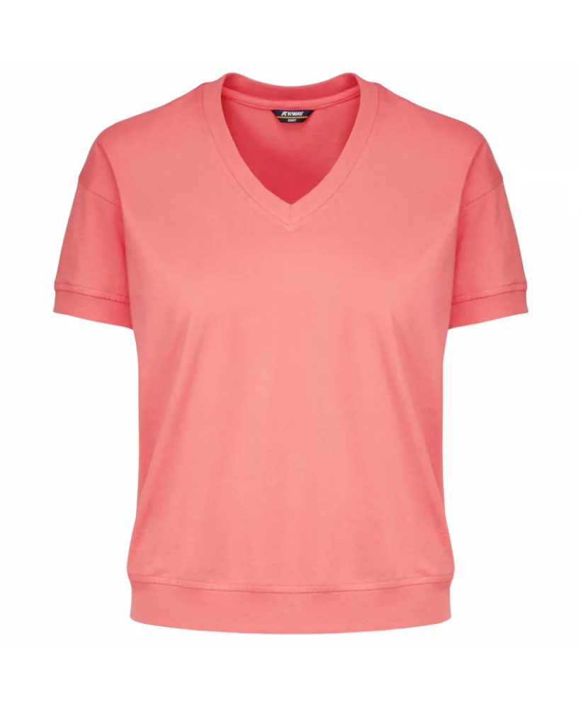 K-Way Tee-shirt femme K-way en coton jersey RUBIEL Pink Md - K21279W WHD - Vertigo