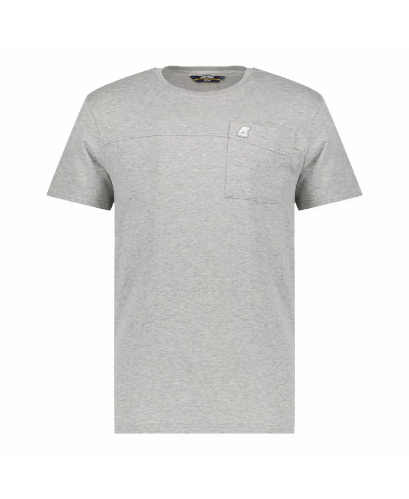 Acheter K-Way T-shirt manches courtes K-way en coton ROSIN Grey Melange - K7118TW AHZ - Vertigo Store