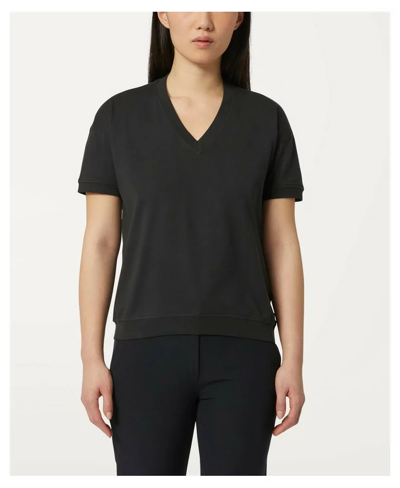 K-Way Tee-shirt femme K-way en coton jersey RUBIEL Black Pure - K21279W USY - Vertigo