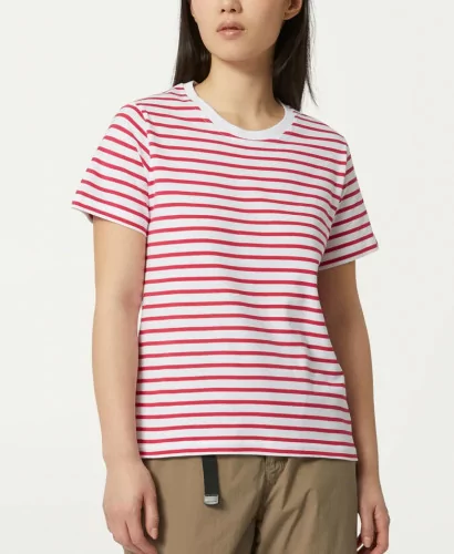 Acheter K-Way Tshirt K-way en coton pour femme AMALIA STRIPES White Red Berry - K7115LW AIT - Vertigo Store
