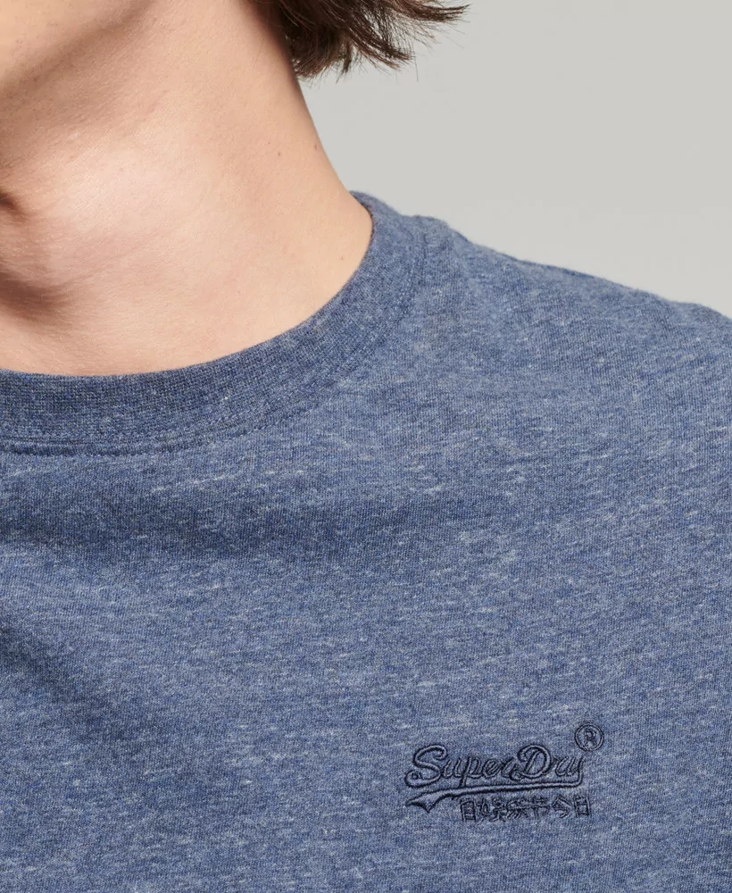 Superdry T-shirt Essential Logo en coton bio bleu - M1011245A 97T - Vertigo