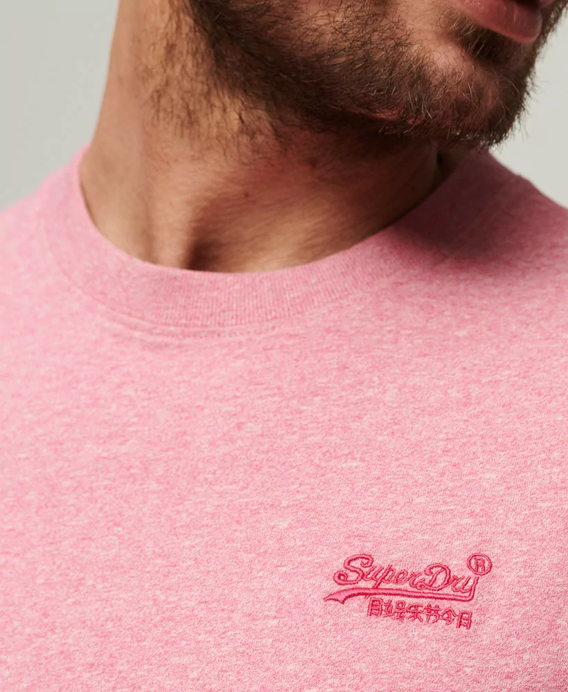 Acheter Superdry T-shirt Essential Logo en coton bio rose poudré - M1011245A 5XE - Vertigo Store