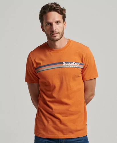 Acheter Superdry T-shirt Vintage Venue rouille orange denim co -M1011468A 8UX à 39,99 €