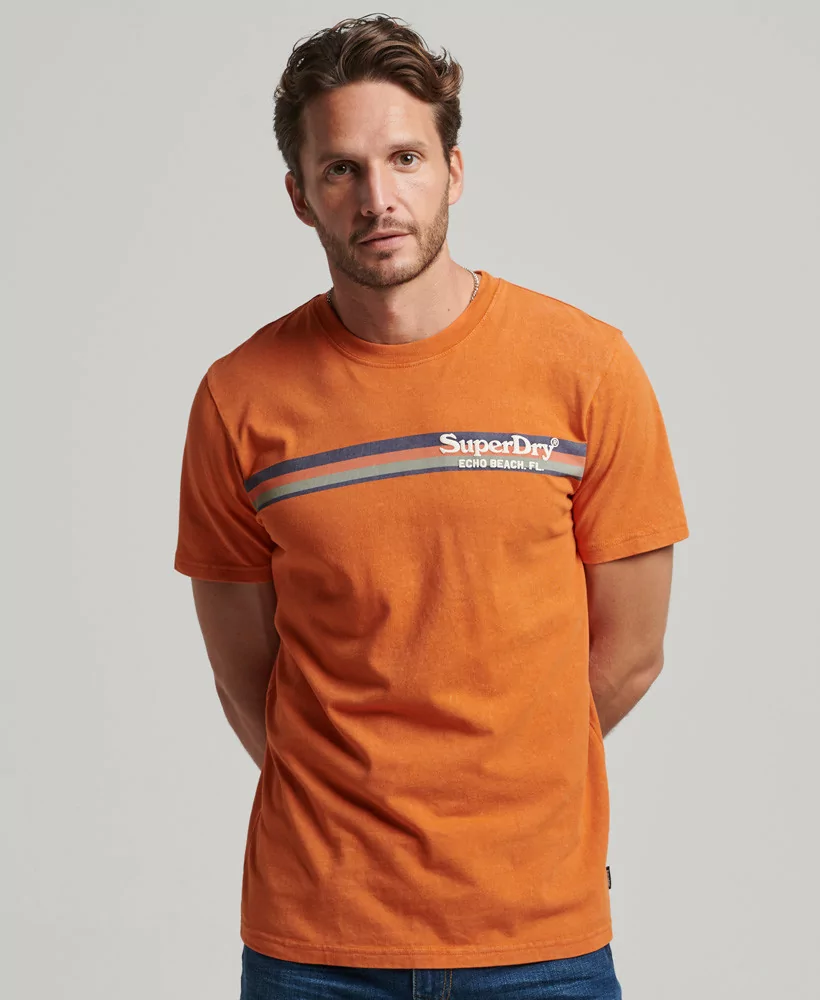 Acheter Superdry T-shirt Vintage Venue rouille orange denim co - M1011468A 8UX - Vertigo Store