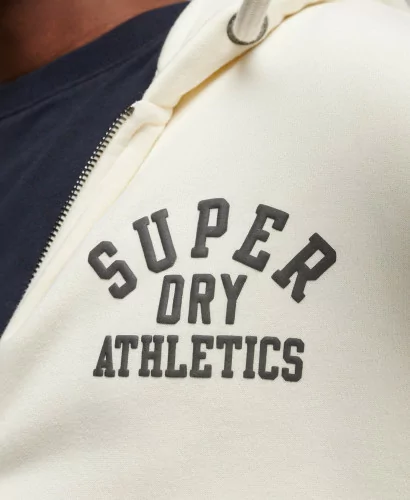 Acheter Superdry Sweat à capuche zippé crème d'hiver - M2012106A 4PX - Vertigo Store