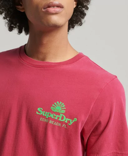 Acheter Superdry T-shirt Vintage Venue Neon Rose betterave -M1011678A 8RW à 39,99 €