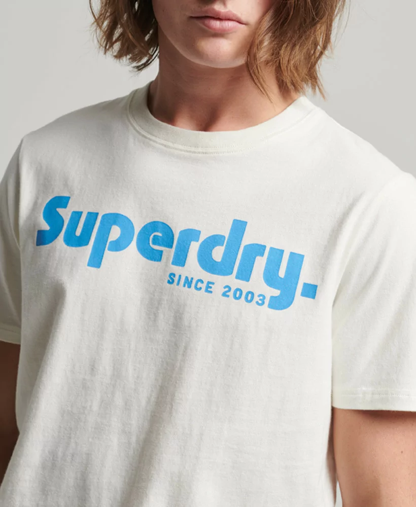 Acheter Superdry T-shirt classique Vintage Terrain Blanc cassé -M1011579A 71D à 39,99 €
