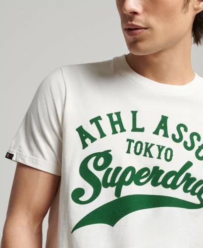 Acheter Superdry T-shirt Vintage Home Run Ecru - M1011469A 39E - Vertigo Store
