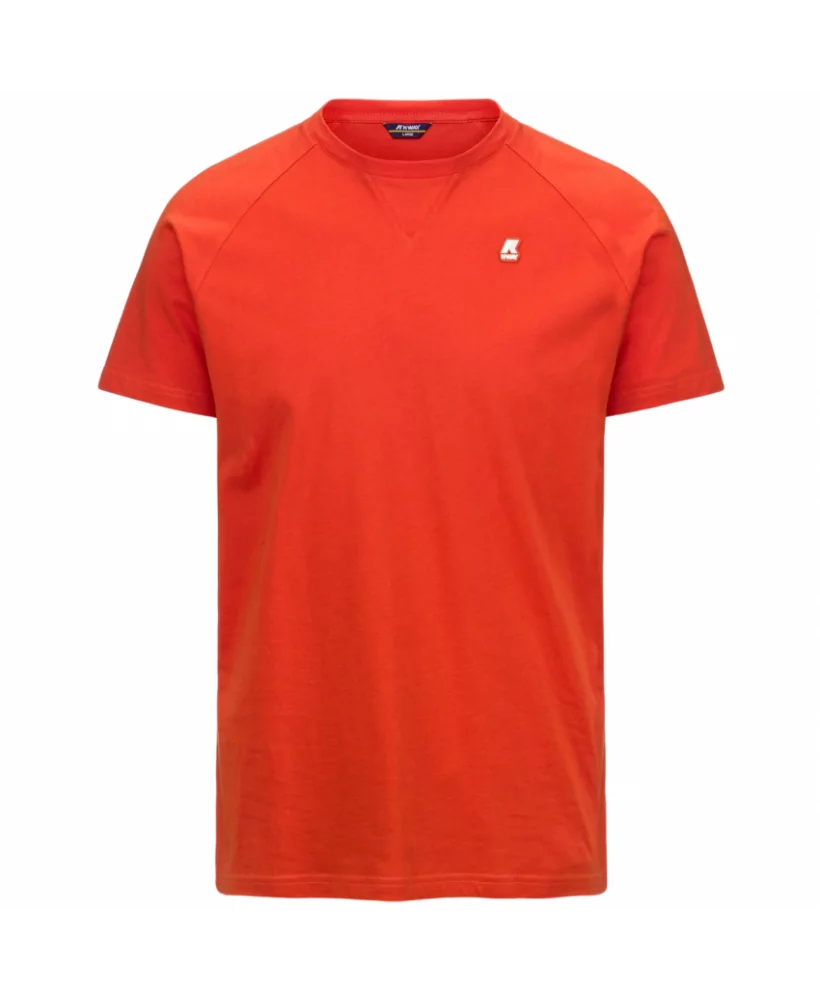 K-Way T-shirt Manches Raglan En Coton K-way Edwing Yellow Orange Pumpkin - K0074Q0 WGQ - Vertigo