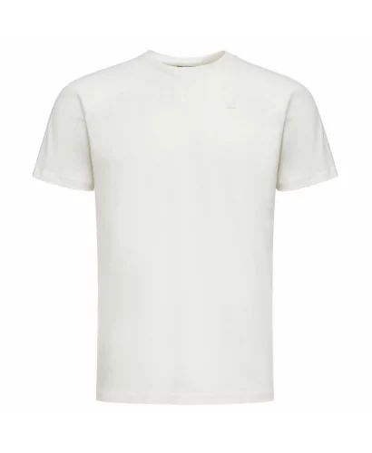 Acheter K-Way T-shirt Manches Raglan En Coton K-way Edwing White Gardenia - K0074Q0 X42