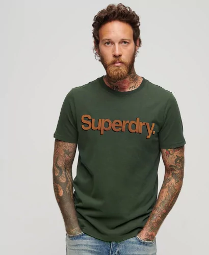 Acheter Superdry T-shirt classique Core Logo Vert - M1011754A 3KO - Vertigo Store
