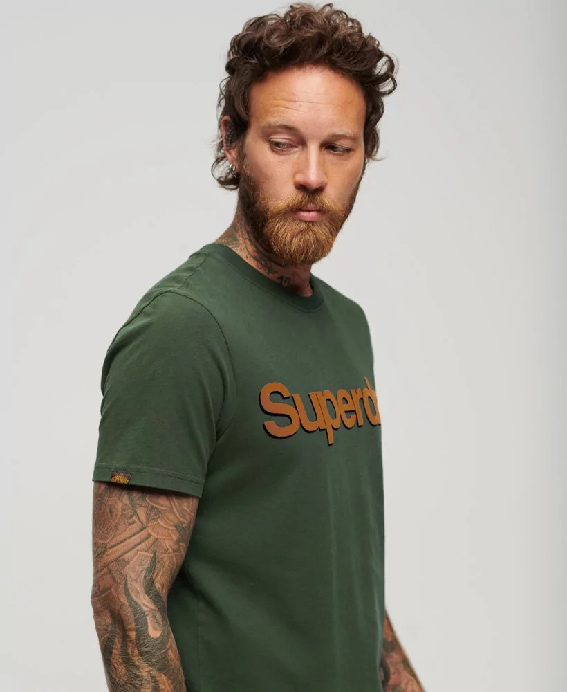 Superdry T-shirt classique Core Logo Vert - M1011754A 3KO - Vertigo